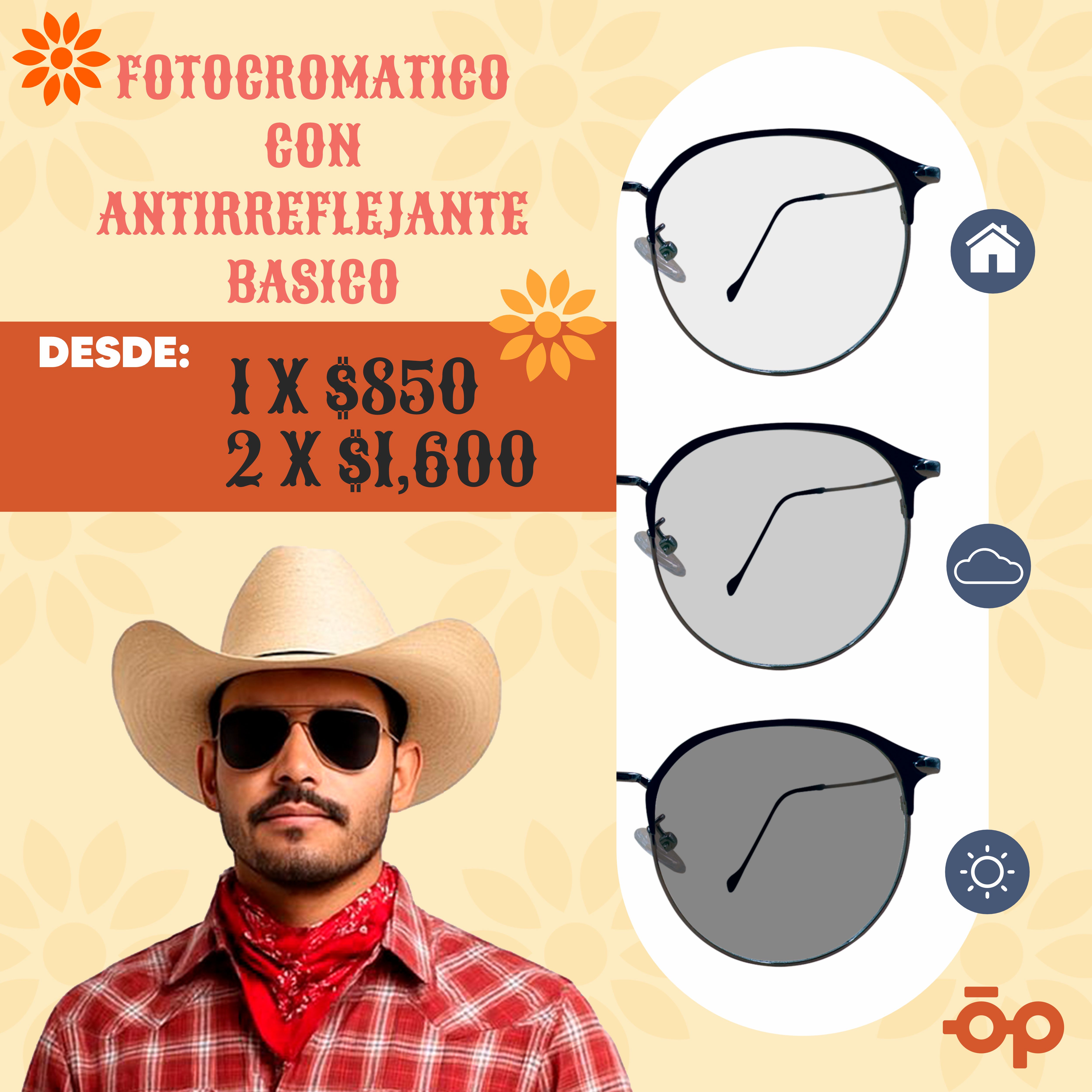 FOTOCROMATICO ANTIRREFLEJANTE BASICO PROMO